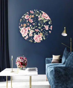 Roses Printed Transparent Acrylic Circle