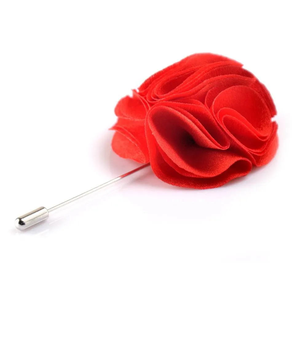 Rosso Corsa Edgar Flower Lapel Pin - Big