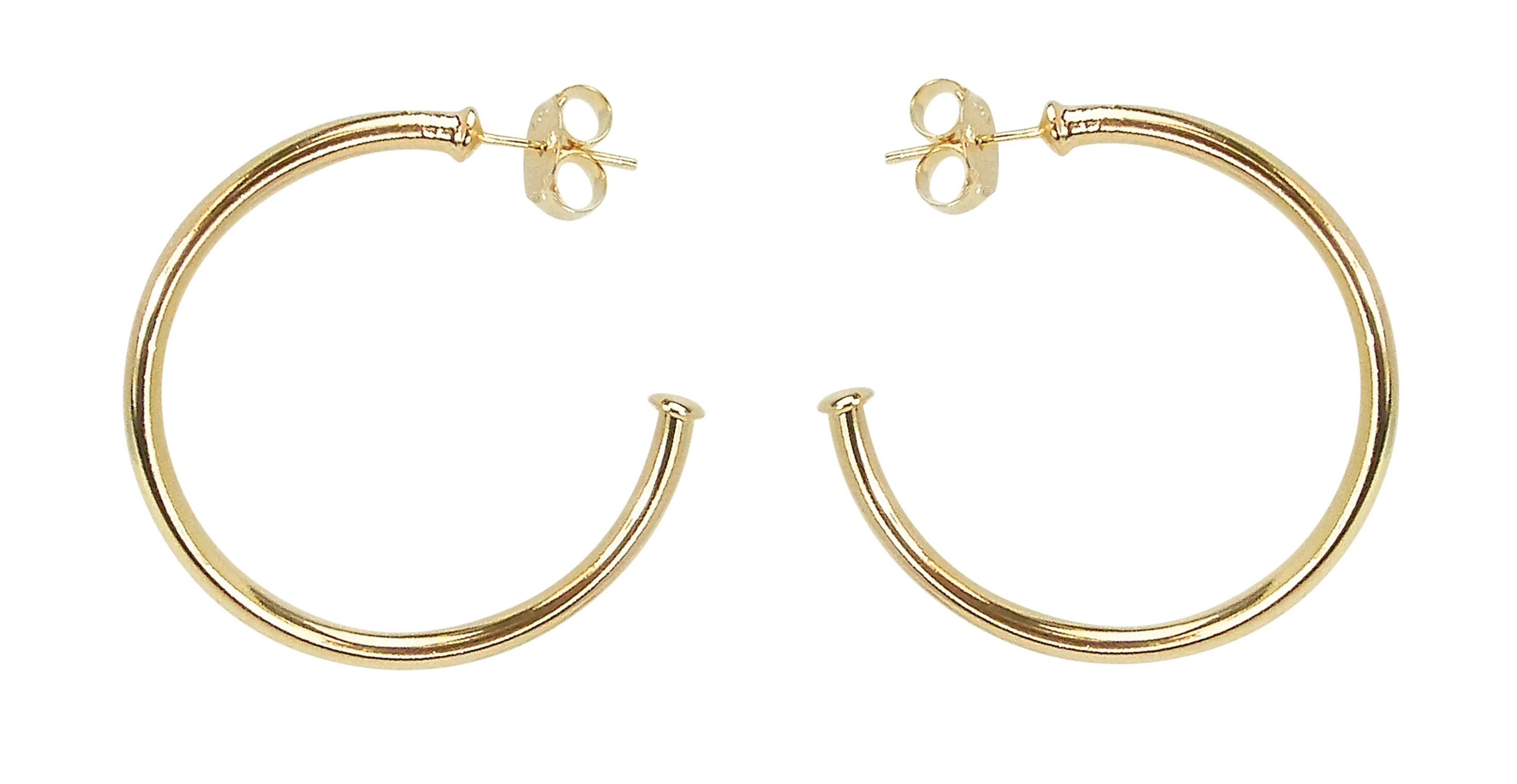 Sheila Fajl Petite Favorite Hoop Earrings in Polished Champagne Plated