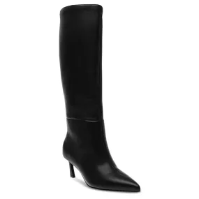 Steve Madden Lavan Pointed Toe Boots - Black Leather