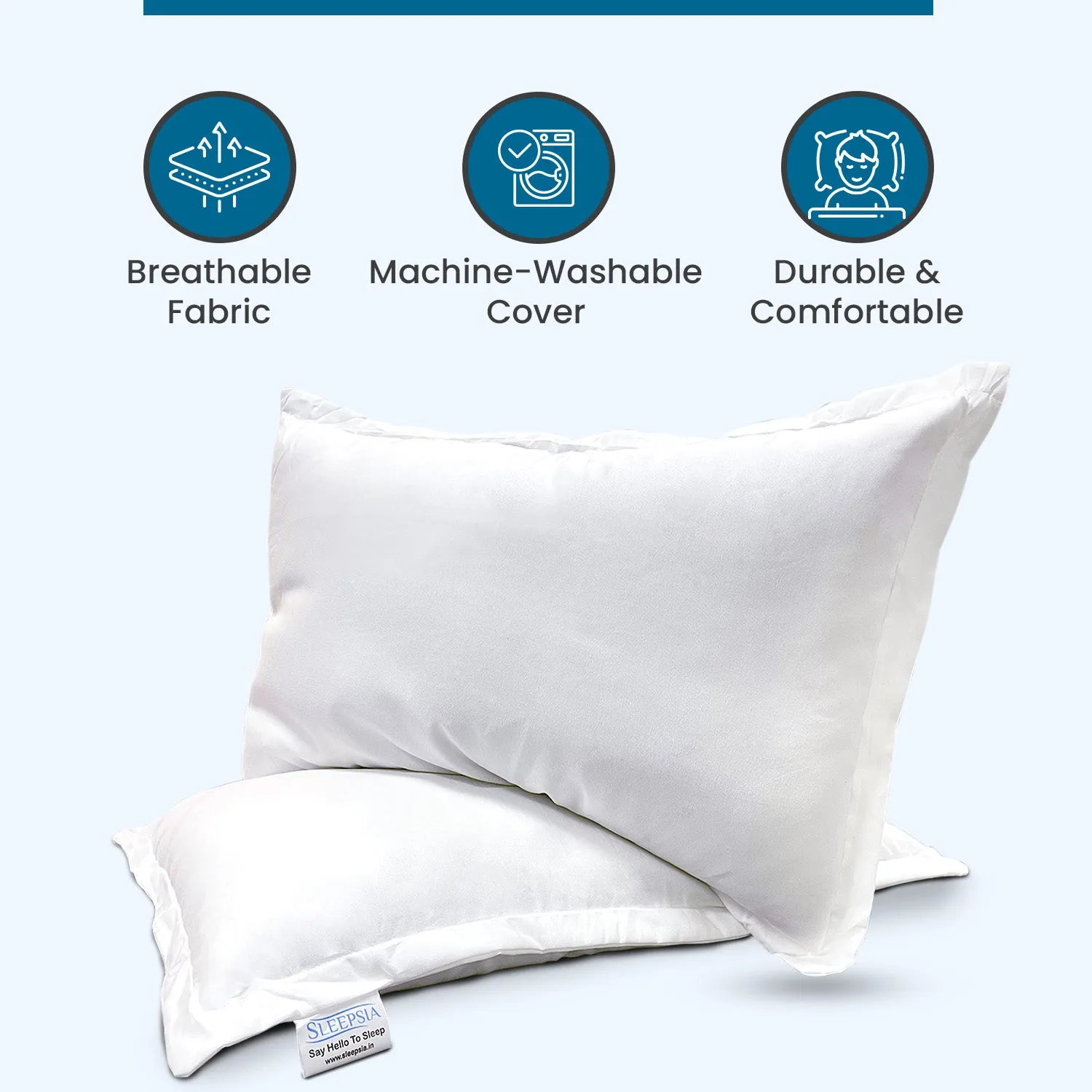 Super-Soft & Fluffy Microfiber Sleeping Pillow (Hotel Pillow)