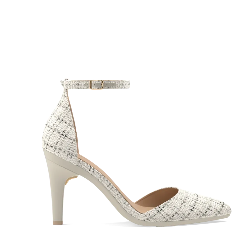 The D'Orsay - Bone Tweed 3 Stiletto