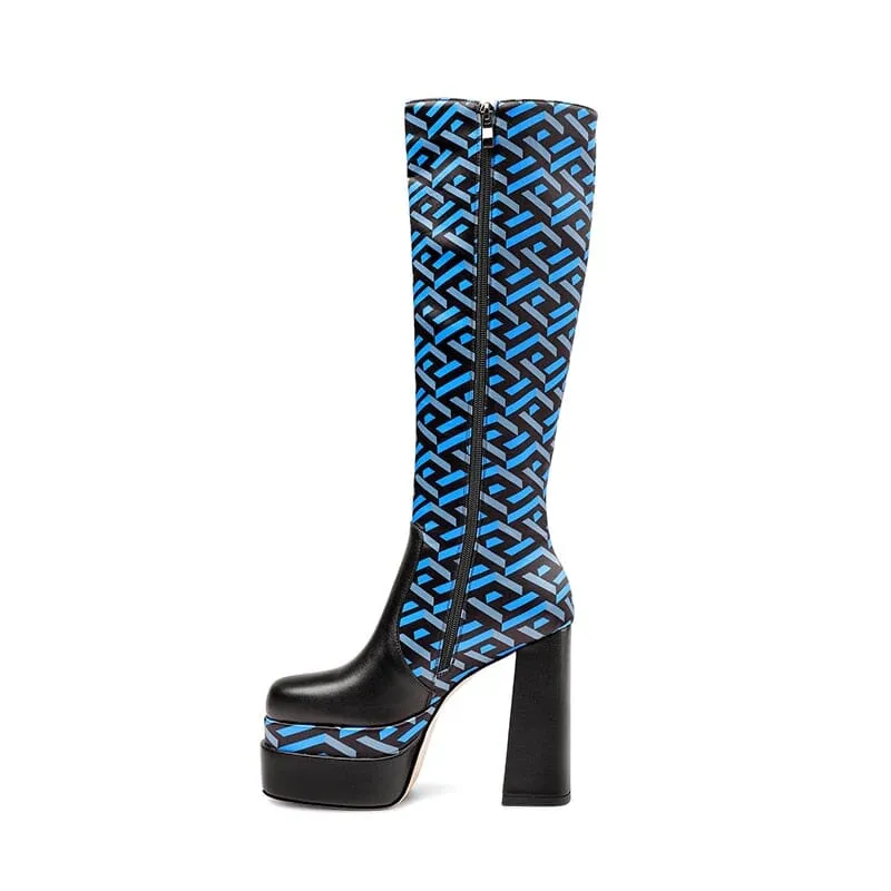 The Esme Platform Knee-High Boots