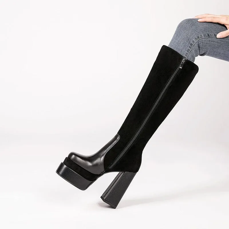 The Esme Platform Knee-High Boots