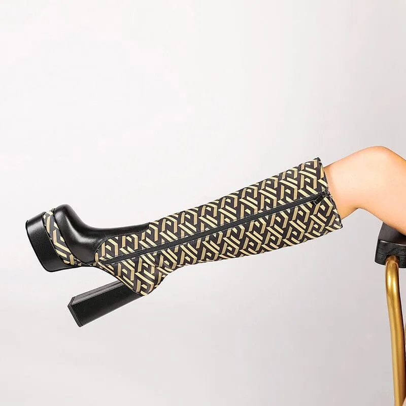 The Esme Platform Knee-High Boots