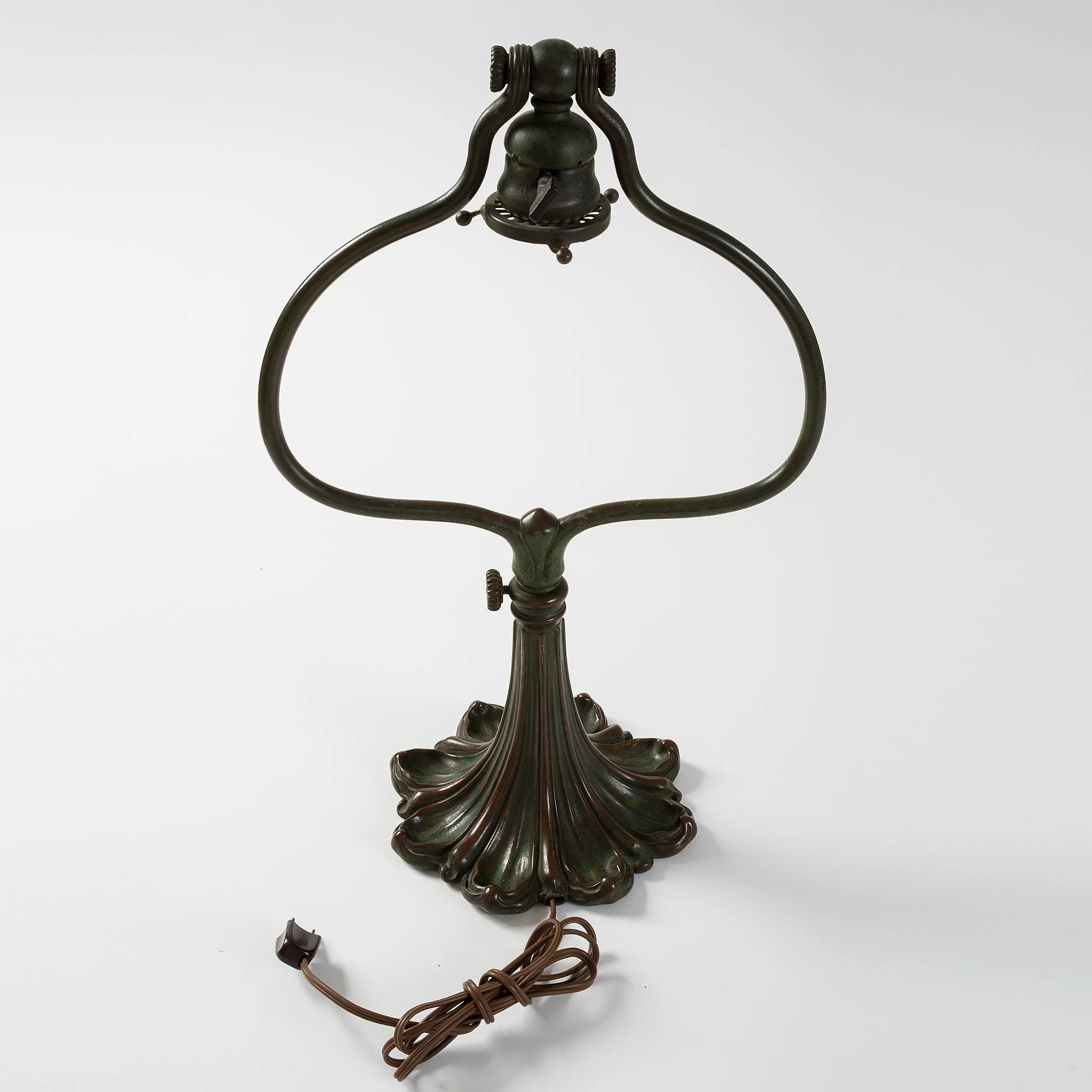 Tiffany Studios New York "Damascene Harp" Desk Lamp