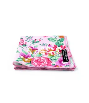 Venetian Pink Floral  Pocket Square