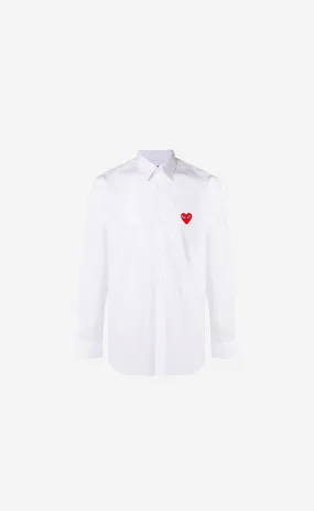 WHITE MENSHIRT WITHRED HEART