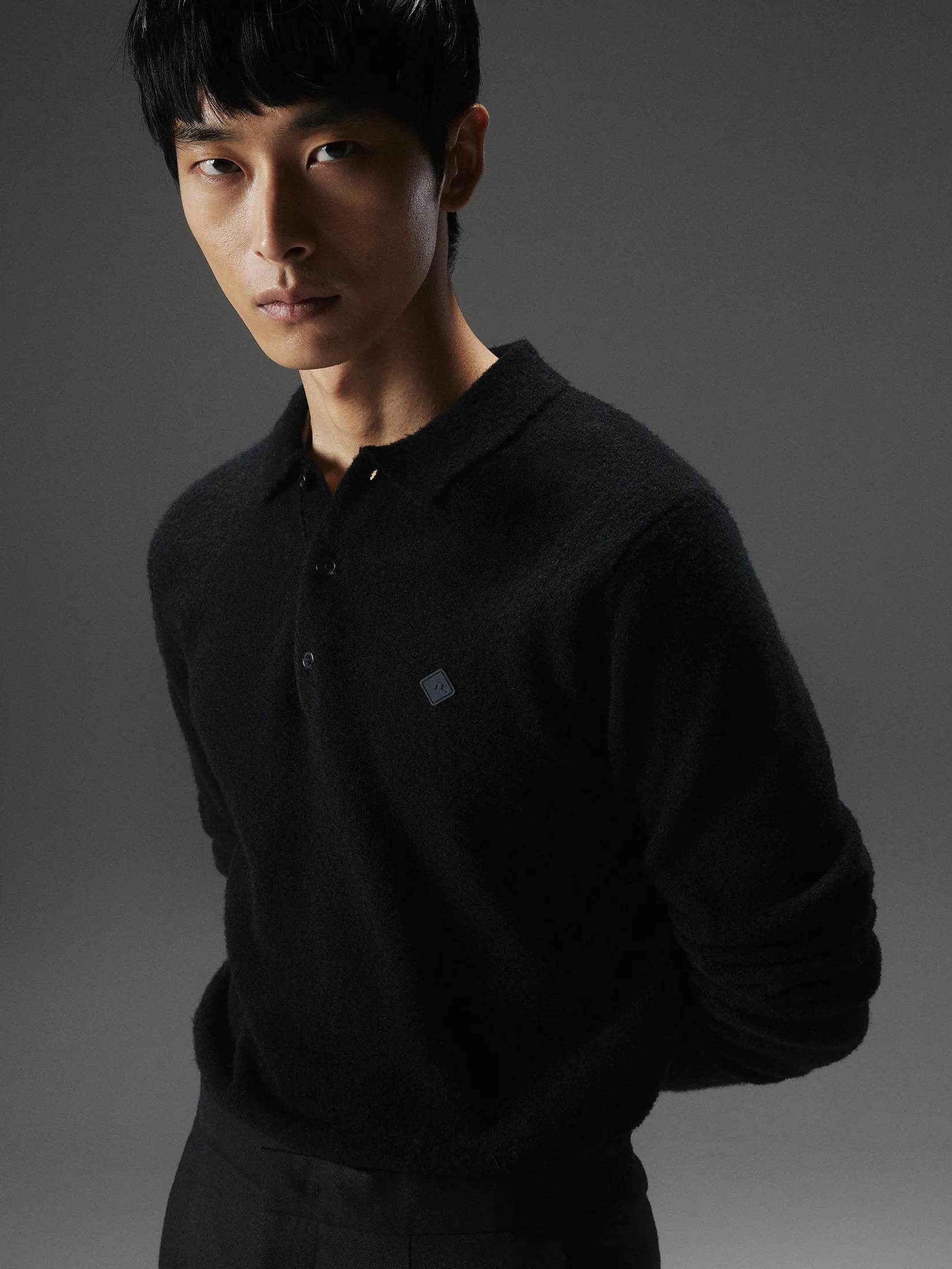 Yann Merino Logo Polo Shirt / Black